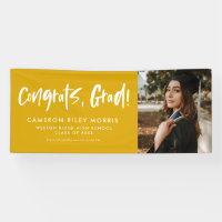 Glückwunsch schreiben modernes gelbes Abschluss Fo