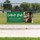 Glückwunsch schreiben modernes grünes Abschluss Fo Banner (Insitu)