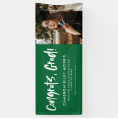 Glückwunsch schreiben modernes grünes Abschluss Fo Banner (Vertikal)