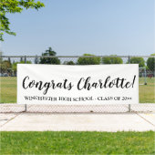 Glückwunsch Schwarz-weißer Abschluss für benutzerd Banner (InSitu)