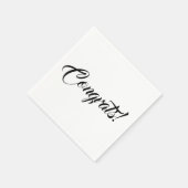 Glückwunsch Schwarz-weißes benutzerdefiniertes Skr Serviette (Ecke)