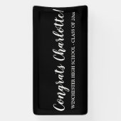 Glückwunsch Schwarzer Abschluss für benutzerdefini Banner (Vertikal)