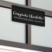 Glückwunsch Schwarzer Abschluss für benutzerdefini Banner (Draußen Gebäude)