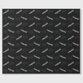 Glückwunsch! Schwarzes Papier Geschenkpapier (Flach)
