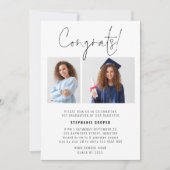 Glückwunsch Script 2 Foto 2022 Graduation Party Einladung (Vorderseite)