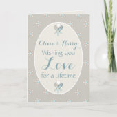 Glückwunsch Shabby Chic Hochzeitstag Gruß Karte (Vorderseite)