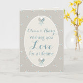 Glückwunsch Shabby Chic Hochzeitstag Gruß Karte (Gelbe Blume)