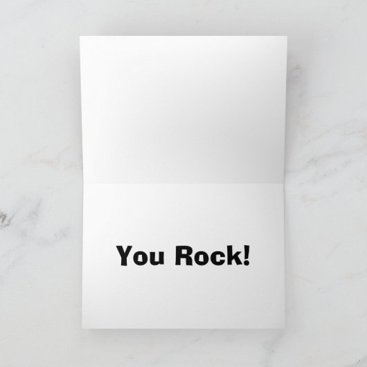 Glückwunsch - Sie Felsen! Karte (Innenseite)