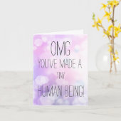 Glückwunsch - Sie haben ein winziges menschliches Karte (Gelbe Blume)