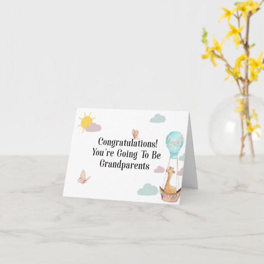 Glückwunsch, Sie werden Großeltern sein Karte (Gelbe Blume)