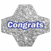 Glückwunsch Silver Glitzer Hintergrund Fußball (Flach)