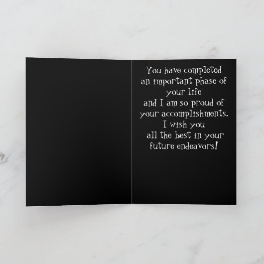 Glückwunsch sind schwarz und weiß karte (Innenseite)