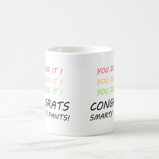 Glückwunsch Smarty Pants Abschluss Tasse (Mittel)