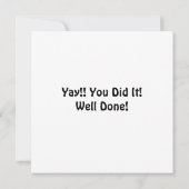 Glückwunsch Smarty Pants Texthearts Prüfung blau (Rückseite)