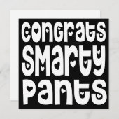 Glückwunsch Smarty Pants Texthearts Test Schwarz (Vorne/Hinten)