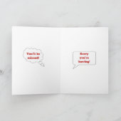 Glückwunsch Sorry Verlassend Escape-Frau Karte (Innenseite)