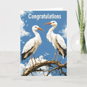 Glückwunsch Storks Nature Feiertagskarte