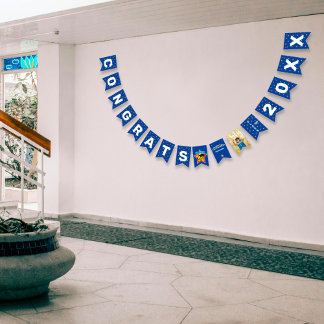 Glückwunsch Super Grad Logo-Bearbeitbare Foto Name Wimpelkette