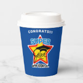 Glückwunsch Super Grad Logo-bearbeitbarer Foto Far Pappbecher (Vorderseite)