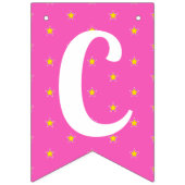 Glückwunsch Super Grad rosa bearbeitbares Foto Jah Wimpelkette (Erste Fahne)