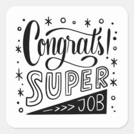 Glückwunsch Super Job Classic Round Aufkleber