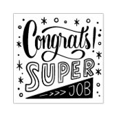 Glückwunsch Super Job Gummistempel (Prägung)
