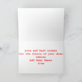 Glückwunsch-Taufe-Zwillinge addieren Namen, Karte (Innenseite)