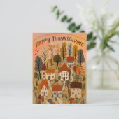 Glückwunsch Thanksgiving Charming Herbstdorf Niedl Postkarte (Stehend Vorderseite)