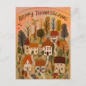 Glückwunsch Thanksgiving Charming Herbstdorf Niedl Postkarte (Vorderseite)