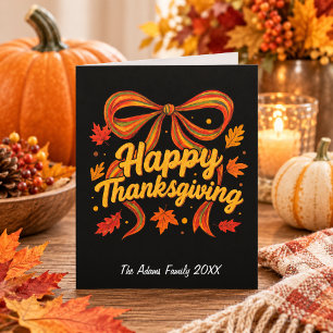 Glückwunsch Thanksgiving Faltes Holidaycard , viel Dankeskarte