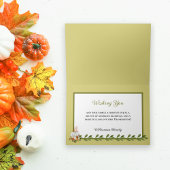 Glückwunsch Thanksgiving floraler Pumpkin Orange G Karte