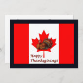 Glückwunsch Thanksgiving Kanada mit Flagge und Put Einladung (Vorne/Hinten)