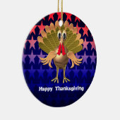 Glückwunsch Thanksgiving Türkei, Personalisiert Keramik Ornament (Rechts)