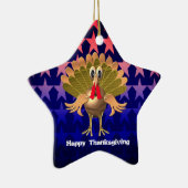 Glückwunsch Thanksgiving Türkei, Personalisiert Keramik Ornament (Rechts)