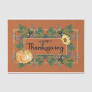 Glückwunsch Thanksgiving Wassercolor Eukalyptus, P Seidenpapier