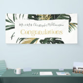 Glückwunsch Tropical Floral Wedding Banner (Messe)