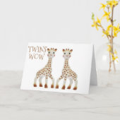 GLÜCKWUNSCH "TWINS" DOPPELN DIE LIEBE UND DAS GLÜC KARTE (Gelbe Blume)