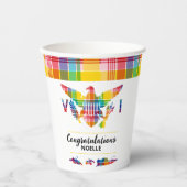 Glückwunsch U.S. Jungfrau Inseln Madras Flag & Isl Pappbecher (Vorderseite)