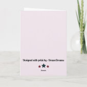 Glückwunsch über Ihre US-Staatsbürgerschaft Proud  Karte (Rückseite)