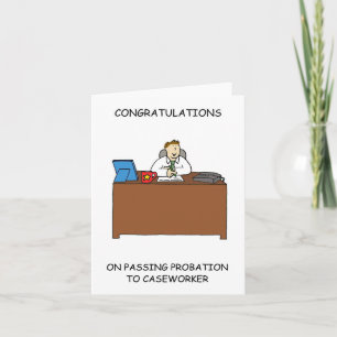 Glückwunsch Übergabe der Probation an Caseworker Karte
