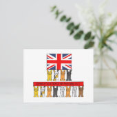 Glückwunsch übergeben postkarte (Stehend Vorderseite)