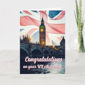 Glückwunsch UK Citizenship Britain Flag Karte (Vorderseite)