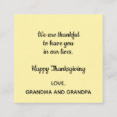 Glückwunsch und Danksagung Telefonnummerkarte (Rückseite)