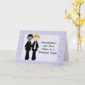 Glückwunsch und die besten Wünsche Gay Male Weddin Karte (Gelbe Blume)