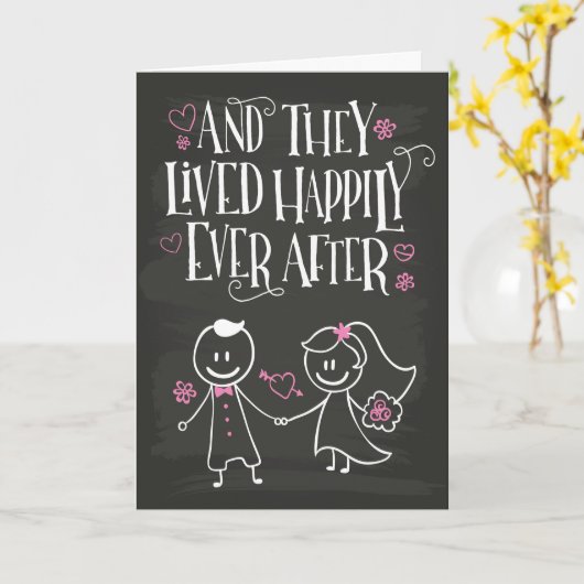 Glückwunsch und sie lebten glücklich überhaupt karte (Gelbe Blume)