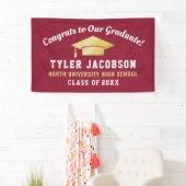 Glückwunsch unserer Graduate Red and Gold Custom Banner (Insitu)