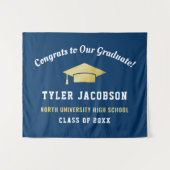 Glückwunsch unserer Graduiertenschiff- und Goldmed Wandteppich (Vorderseite (Horizontal))