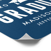 Glückwunsch unseres Abschlusses der Graduate Navy Poster (Ecke)