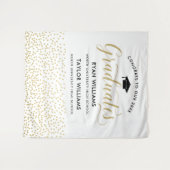 Glückwunsch unseres Goldenen Konfetti-Party Wandteppich (Vorderseite (Horizontal))