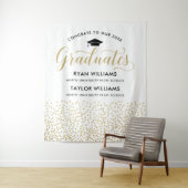 Glückwunsch unseres Goldenen Konfetti-Party Wandteppich (Beispiel)